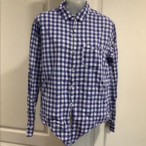 Checked/Gingham Tie-Front Blouse in Tall
